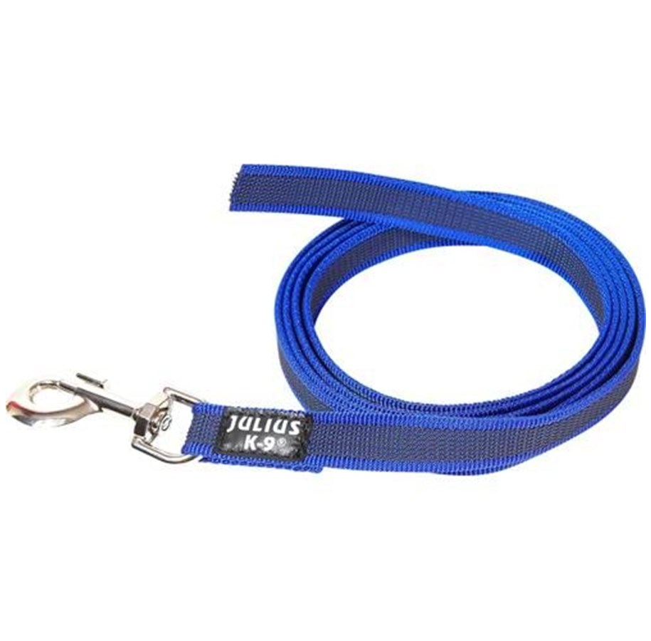 Hunde - Julius-K9 C&G - Super-grip leash blue/grey 20mm/2.0 without handle - H658434