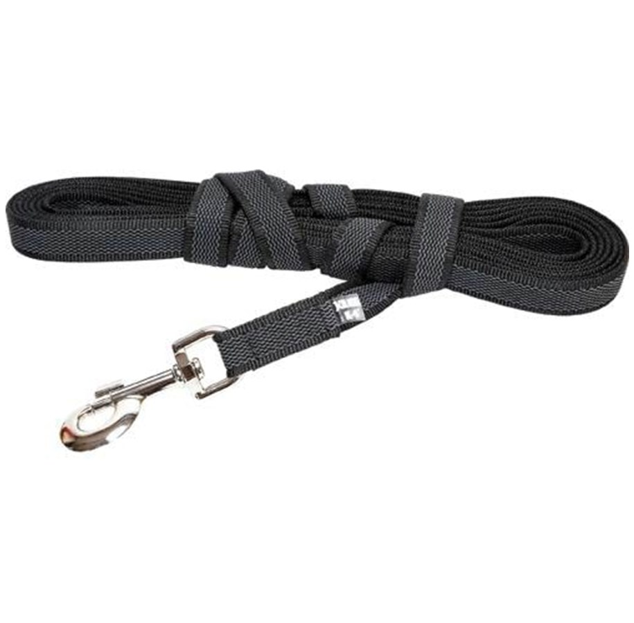 Hunde - Julius-K9 Super-grip leash black/grey 14mm/10m with handle - H617318