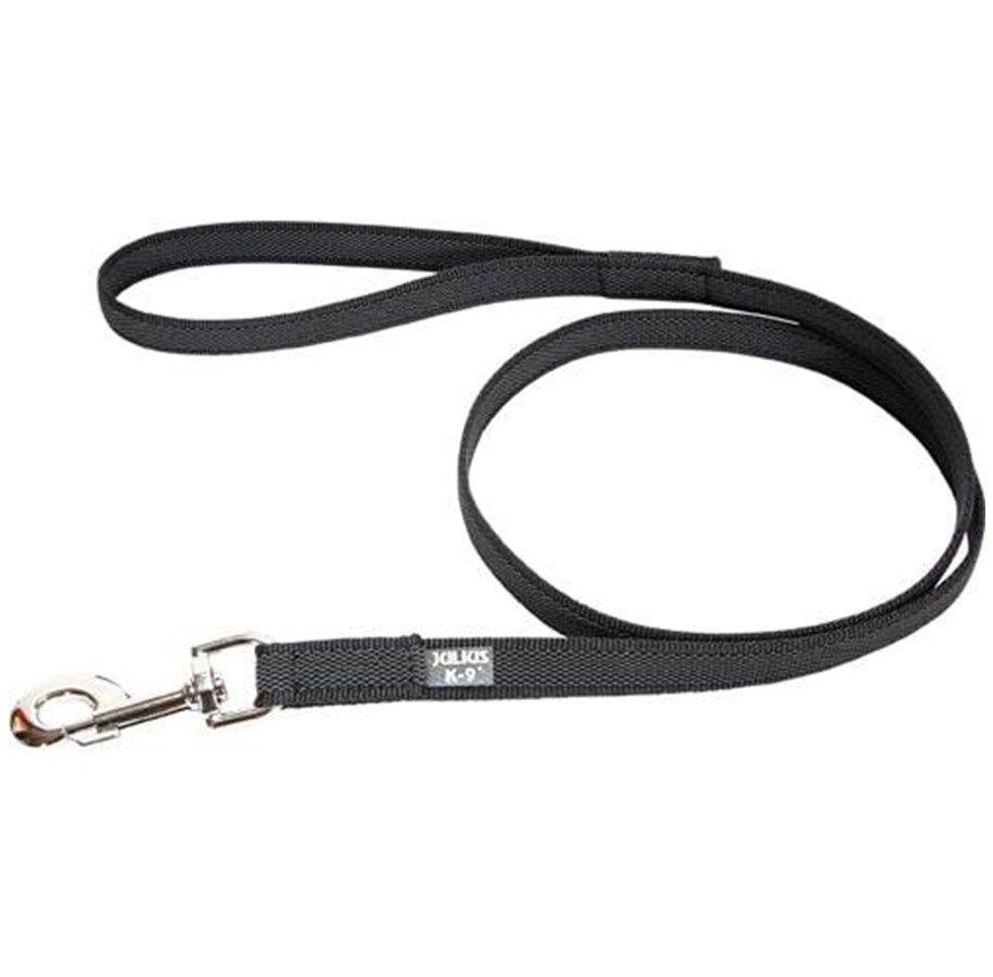 Hunde - Julius-K9 C&G - Super-grip leash black/grey 20mm/2.0m with handle - H614621