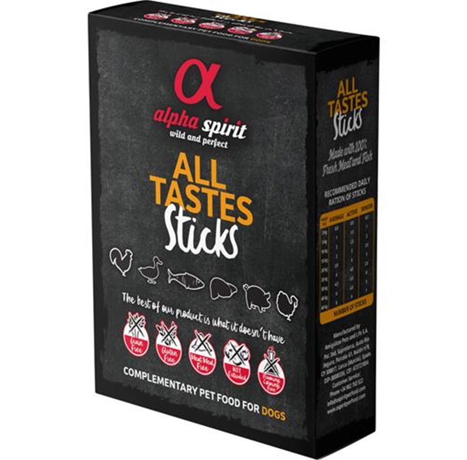 Hunde - Alpha Spirit 6 Tastes in one - Ristra Sticks - H5109405