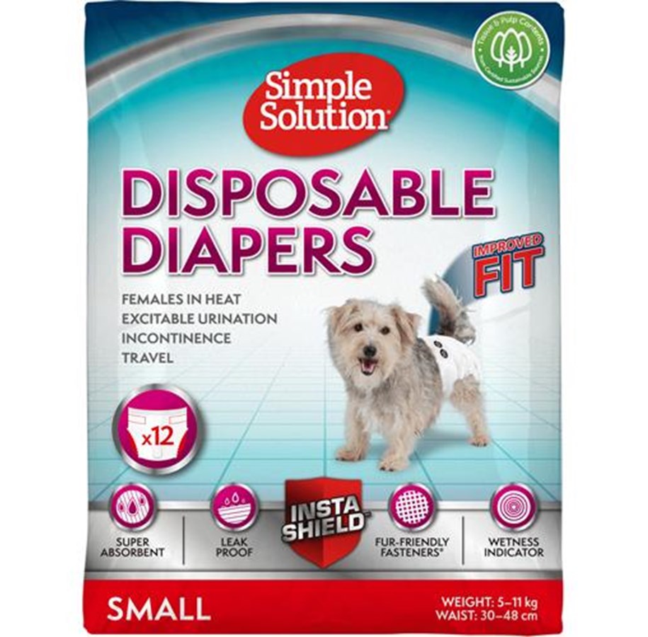 Hunde - Simple Solution Disposable Diapers Female Small (12-Pack) - H05832