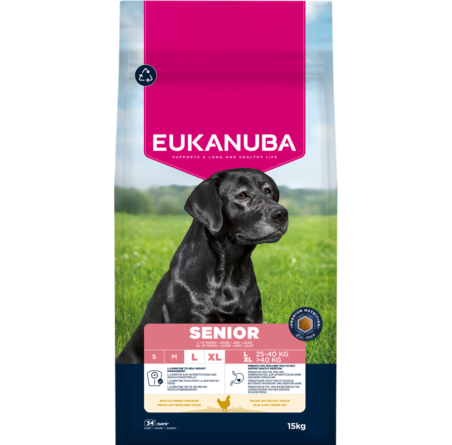 Hunde - Eukanuba Senior Large Breed Fresh Chicken 15kg - EH641500