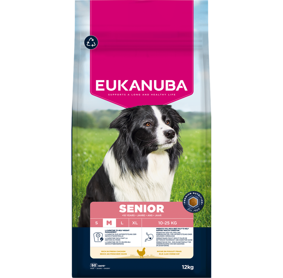 Hunde - Eukanuba Senior Medium Breed Fresh Chicken 12kg - EH631200