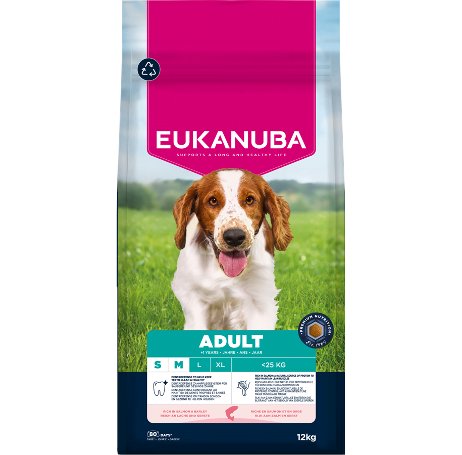 Hunde - Eukanuba Adult Small Medium Breed Salmon & Barley 12 kg - EH181200