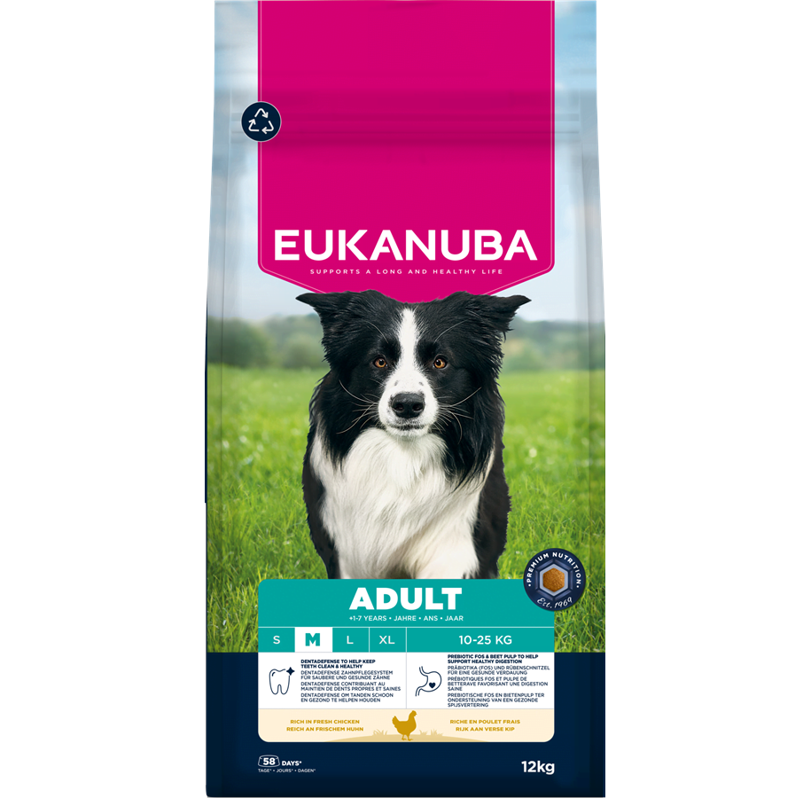 Hunde - Eukanuba Adult Medium Breed Fresh Chicken 12kg - EH061200