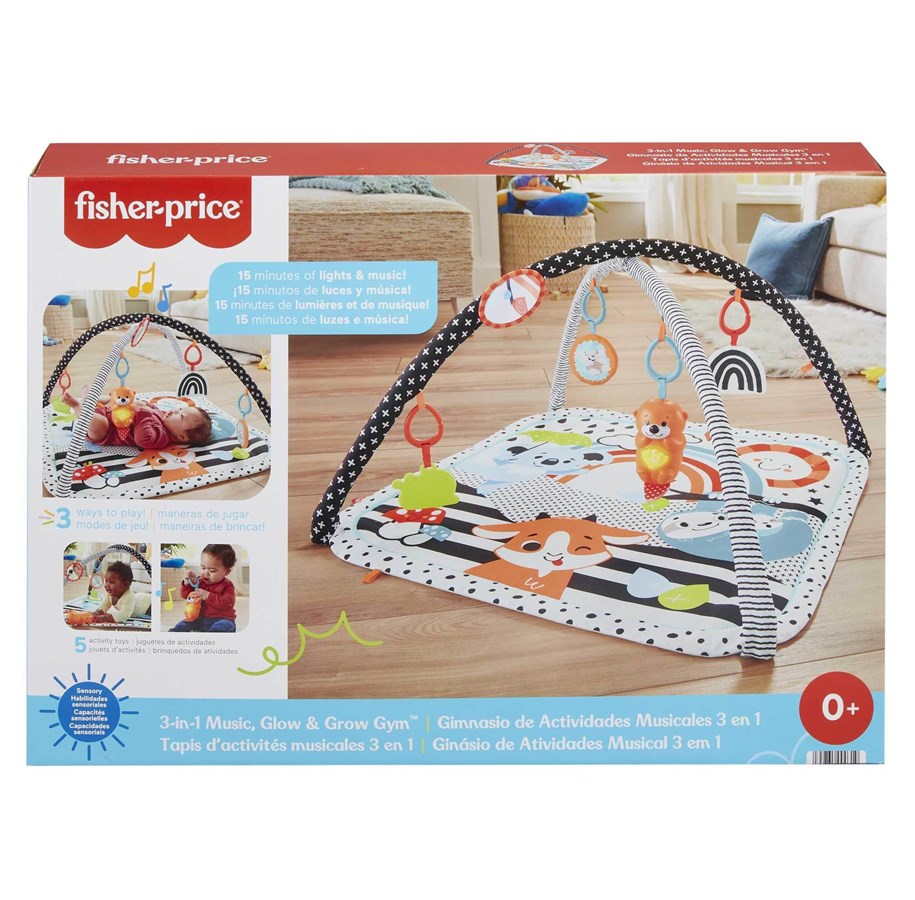 Baby Spielzeug - Fisher Price 3-in-1 Music Glow and Grow Gym - HBP41
