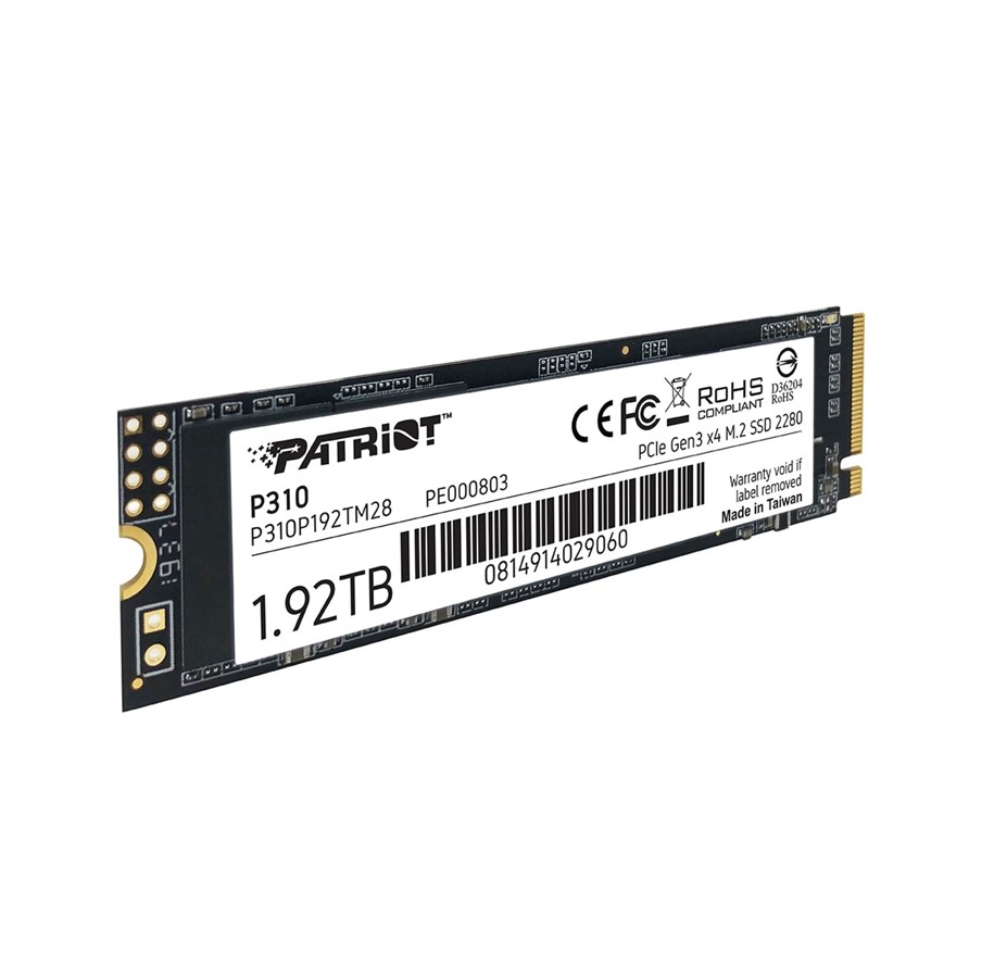 SSD - Patriot P310 SSD - 1.9TB - PCIe 3.0 - M.2 2280 - P310P192TM28