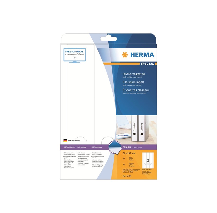 Papier, Fotopapier und Etiketten - HERMA Special - 5135