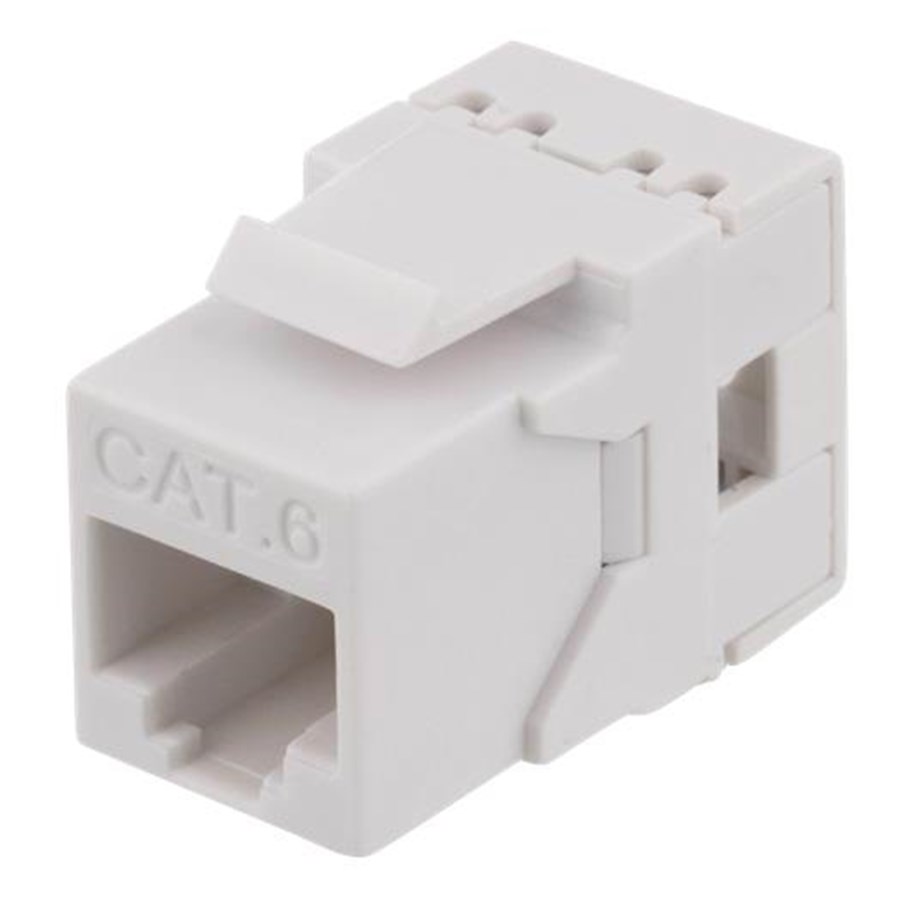Netzwerkzubehör - Deltaco MD-118 Cat6 Keystone jack LSA/110 termination plastic 180 White - MD-118
