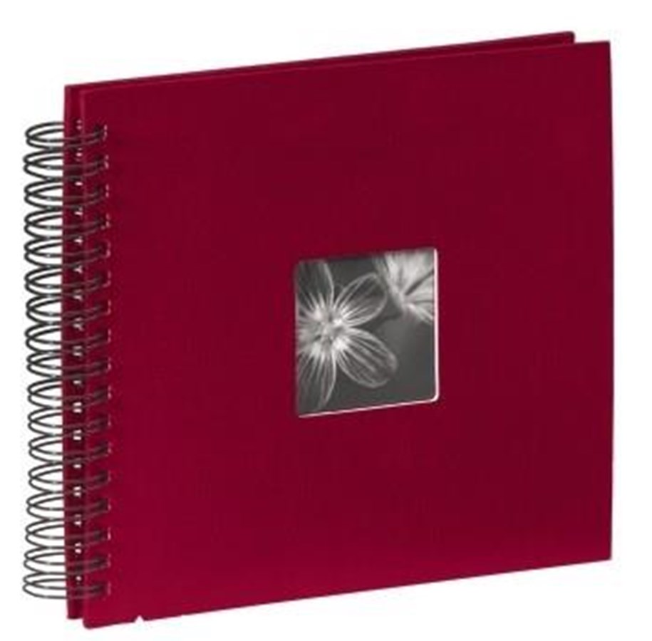 Fotoalbum & Archivierung - Hama "Fine Art" Spiral Album 28 x 24 cm 50 Black Pages Bordeaux - 90149