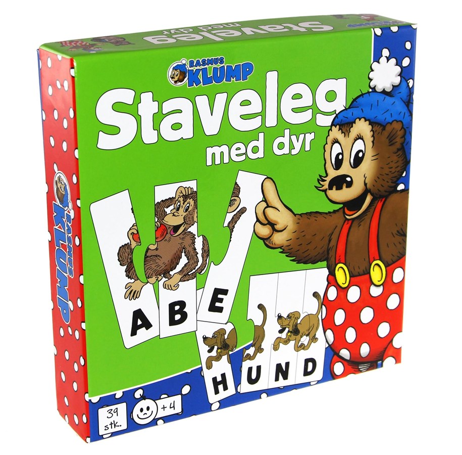 Brettspiele - Forlaget Globe Rasmus Klump - Spelling Game - Farm - 5704976074359