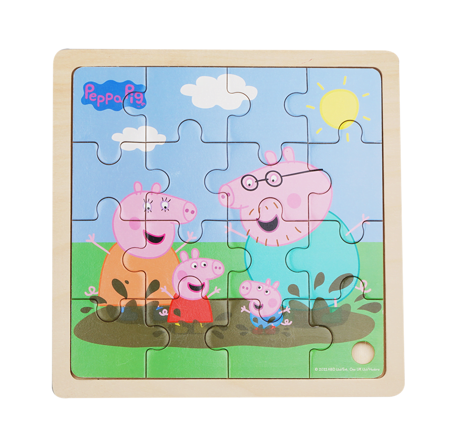 Holzspielzeug - Barbo Toys Peppa Pig - Wooden Puzzle - Mud - 5704976090052