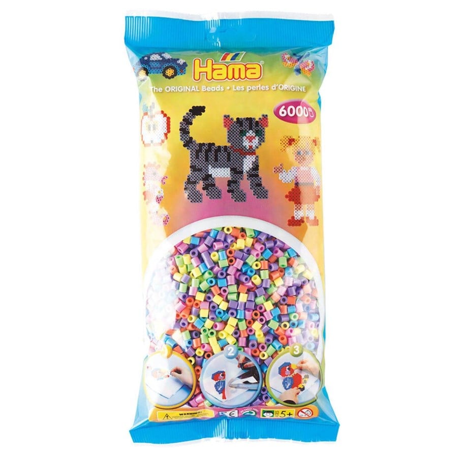 Kreativ-Spiele - Hama Iron On Beads Pastel Mix 6000pcs. - 205-50