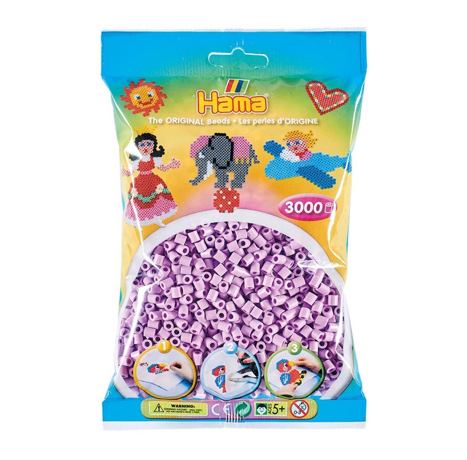 Kreativ-Spiele - Hama Beads - Pastel Purple 3000 pcs - 201-96