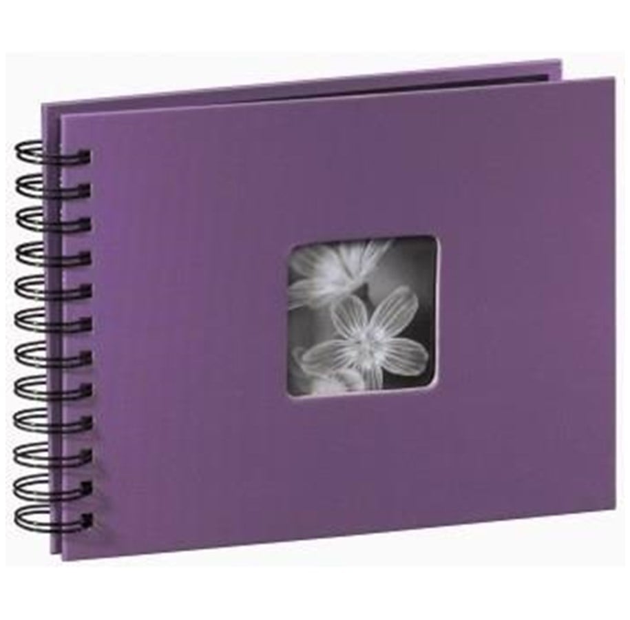 Fotoalbum & Archivierung - Hama "Fine Art" Spiral Album 24 x 17 cm 50 Black Pages purple - 94881