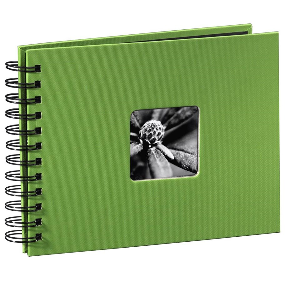 Fotoalbum & Archivierung - Hama "Fine Art" Spiral Album 24 x 17 cm 50 Black Pages apple green - 94880