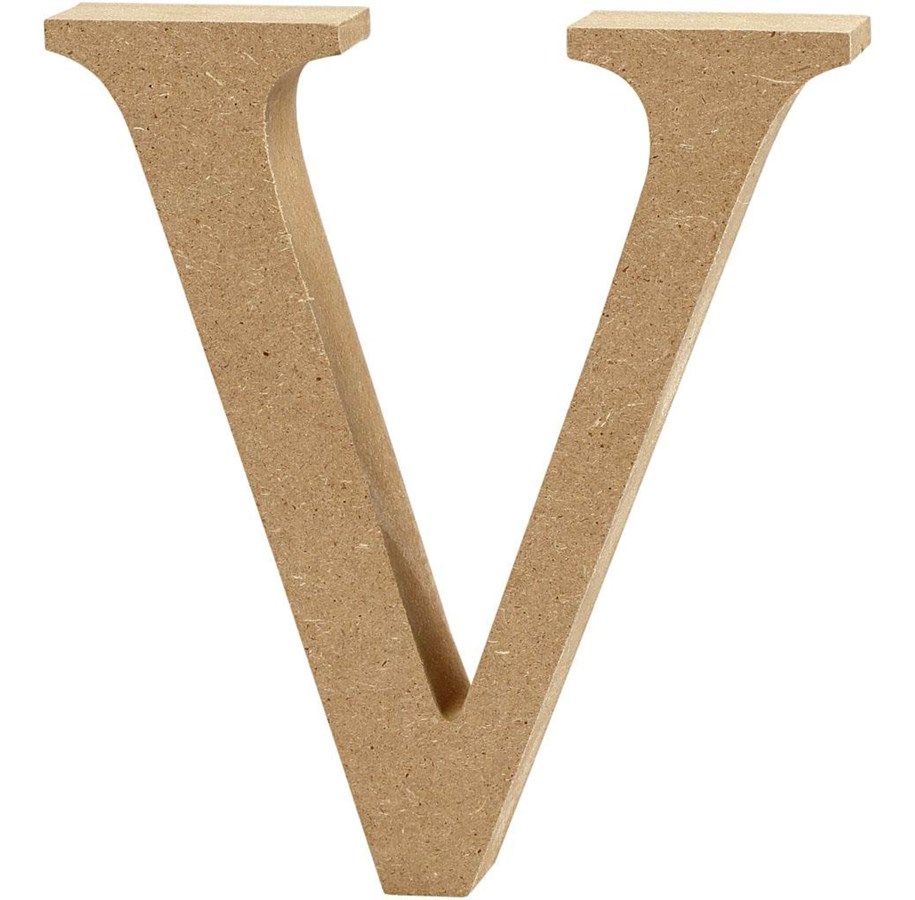 Kunst & Handwerk Ausstattung - Creativ Company Letter V MDF 8cm 1pc. - 56381