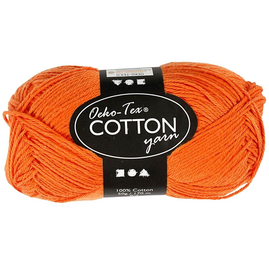 Garn & Zubehör - Creativ Company Cotton yarn Orange 50gr 170m - 431090