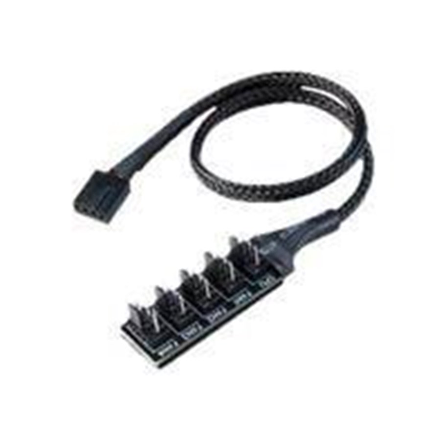 Stromkabel (Extern) - Akasa FLEXA FP5H - fan power splitter - 4 pin PWM to 4 pin PWM - 30 cm - AK-CBFA08-30BK