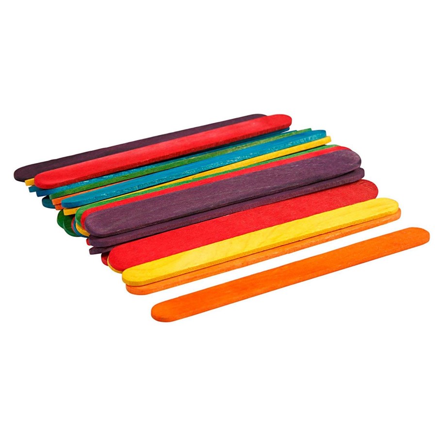 Kunst & Handwerk Ausstattung - Creativ Company Wooden Craft Sticks Colored 30pcs. - 579990