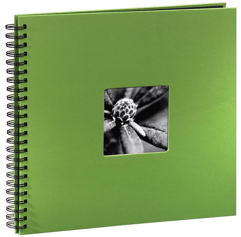 Fotoalbum & Archivierung - Hama "Fine Art" Spiral Album 36 x 32 cm 50 Black Pages apple green - 94870