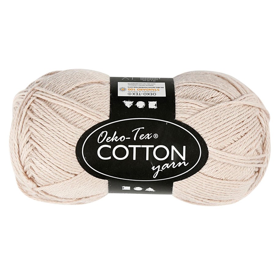 Garn & Zubehör - Creativ Company Cotton yarn Sand colour 50gr 170m - 431050