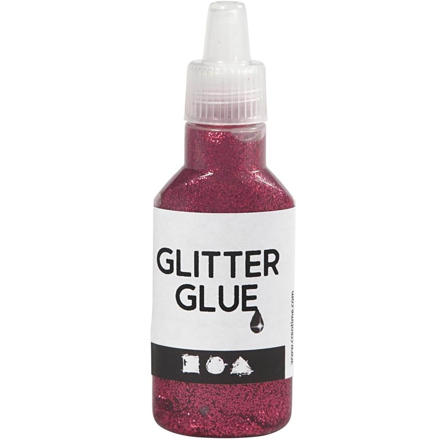 Hobby-Zubehör - Creativ Company Glitter glue Dark pink 25ml - 318280