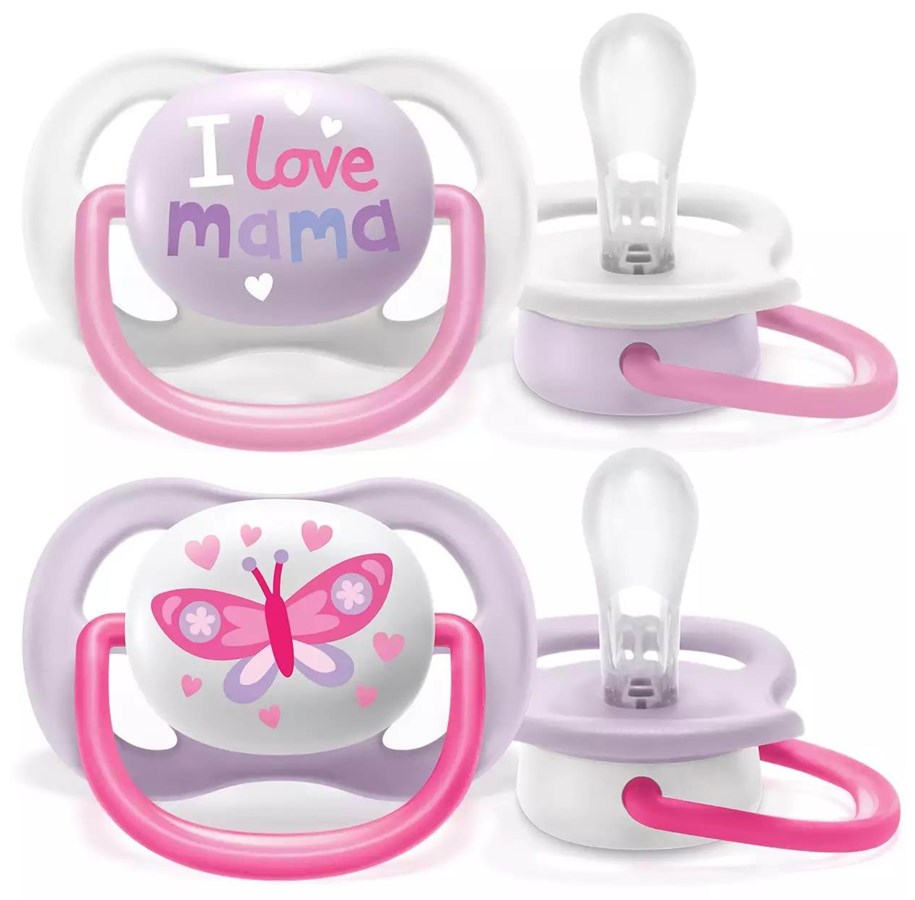 Babypflege - Philips Avent SCF080/02 Ultra Air Pacifier 2-pack assorted colors - SCF080/02