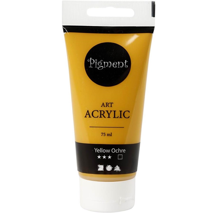 Hobby-Zubehör - Creativ Company Pigment Art Acrylic Paint Ocher Yellow 75ml - 35154