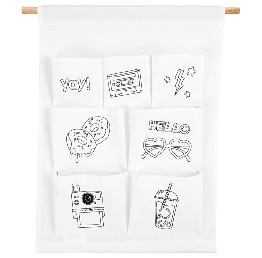Kunst & Handwerk Ausstattung - Creativ Company Hanging Organizer White - 49738