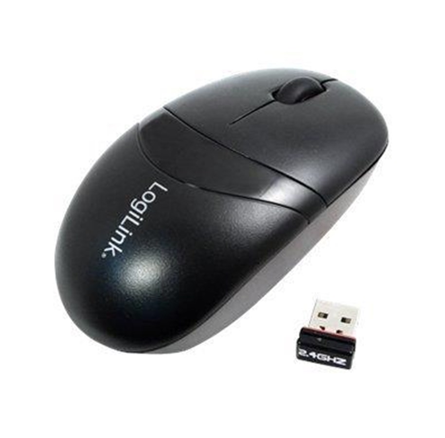 Maus - LogiLink Mouse optical wireless 2.4 GHz with 3 Button black - Maus (Schwarz) - ID0069