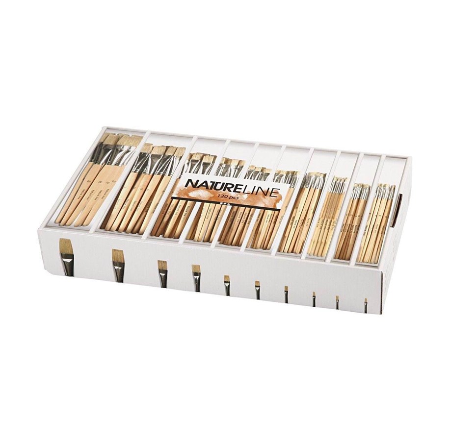 Hobby-Zubehör - Creativ Company Wooden brushes Nr. 00-22 Short handle 120st. - 10648