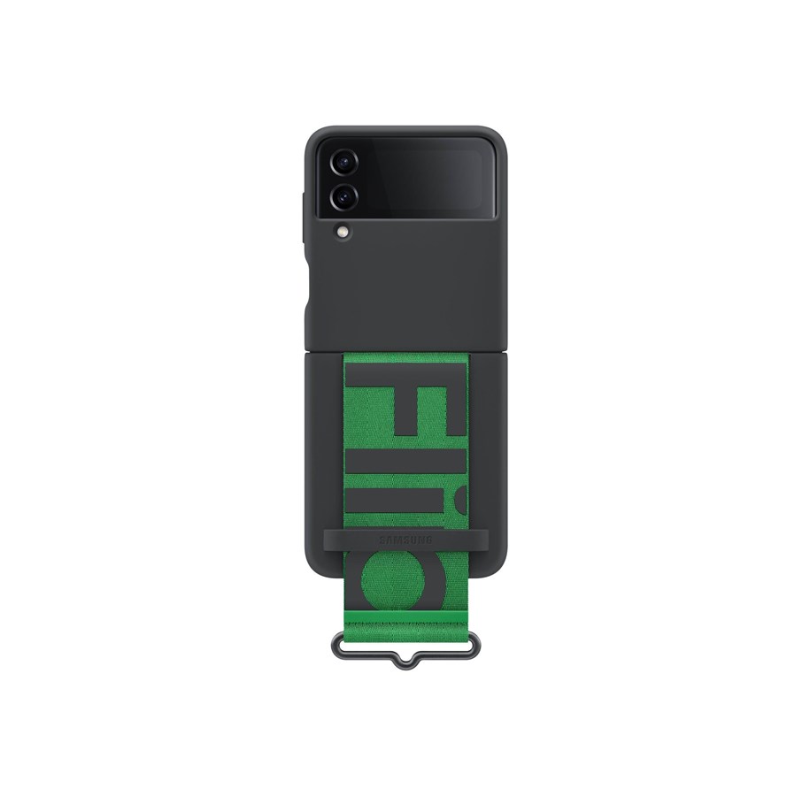 Handys - Cover & Cases - Samsung Silicone Cover with Strap - Black - EF-GF721TBEGWW