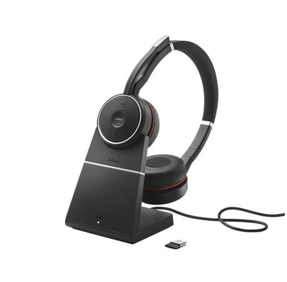 Kopfhörer/Headsets - Jabra Evolve 75 SE MS Stereo w/ Charging Stand - 7599-842-199