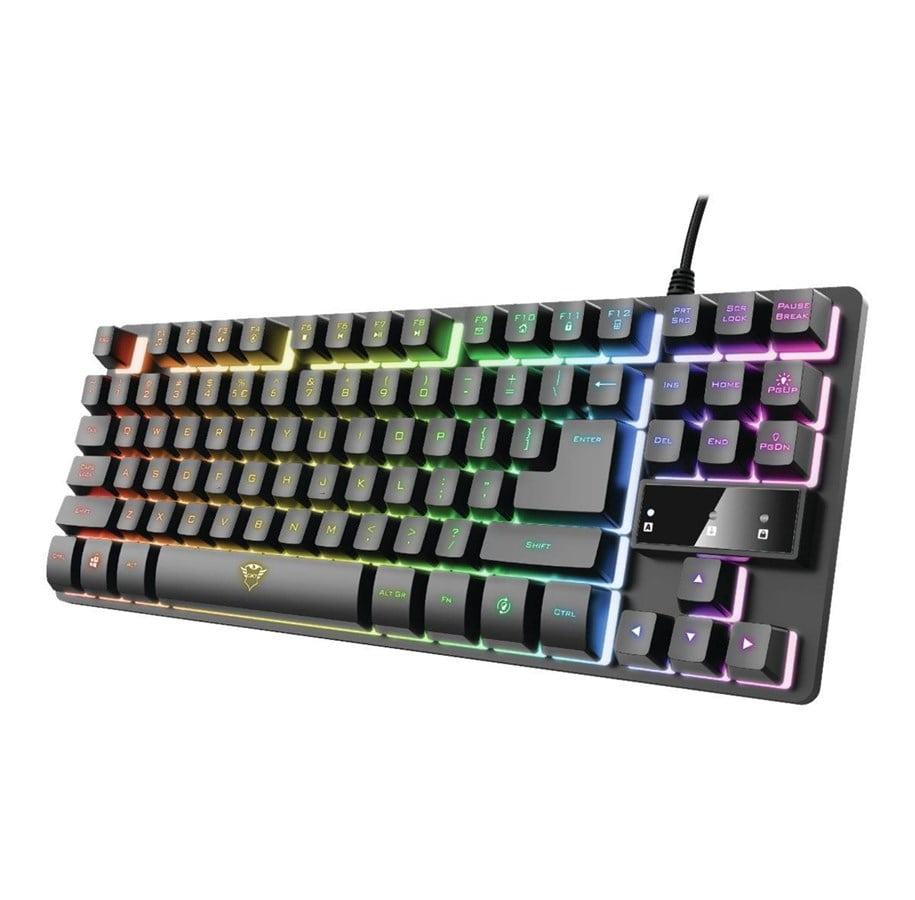 Tastaturen - Trust Gaming GXT 833 Thado TKL - Gaming Tastatur - Schwarz - TR-23698