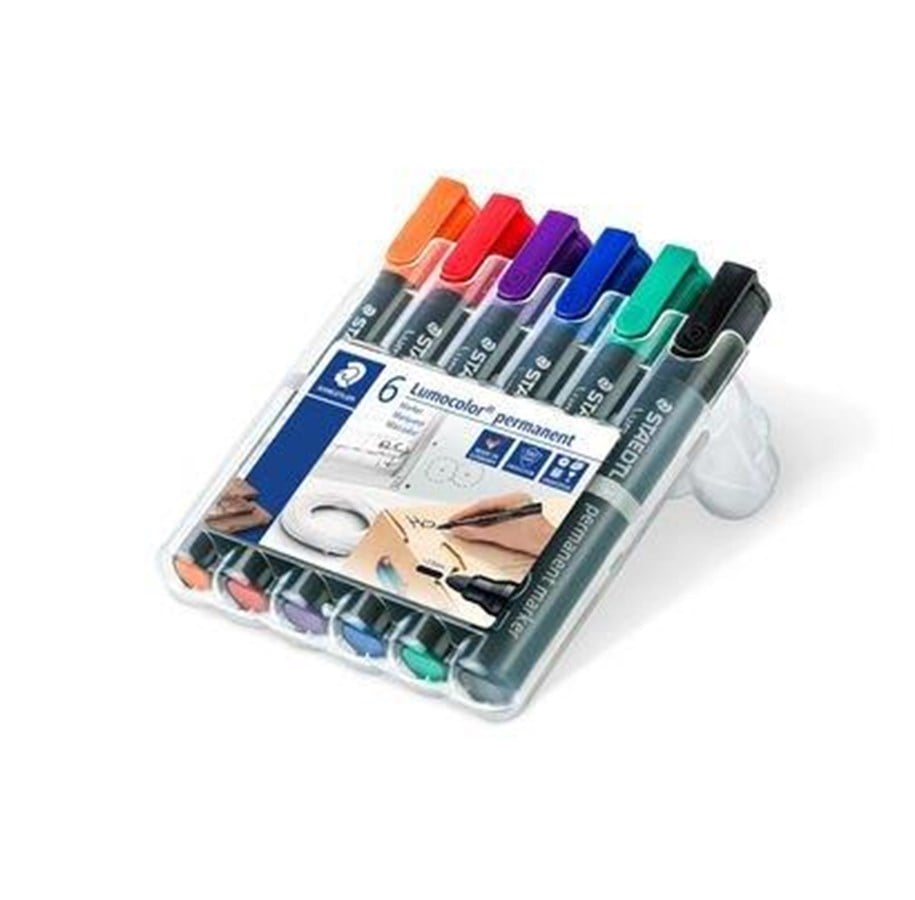 Utensilien zum Schreiben und Zeichnen - Staedtler Marker Lumocolor permanent 6pcs.box - 352 WP6