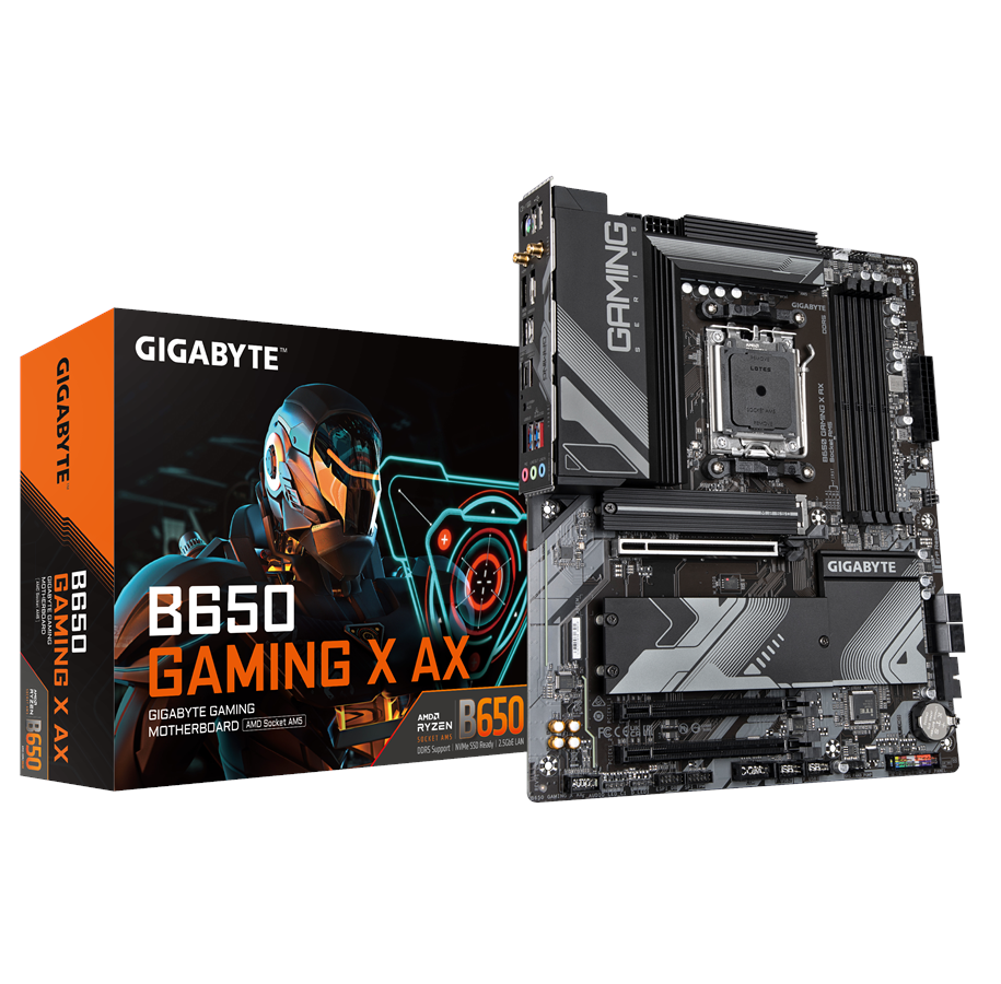 Mainboard - GIGABYTE B650 GAMING X AX Mainboard - AMD B650 - AMD AM5 - DDR5 RAM - ATX - B650 GAMING X AX