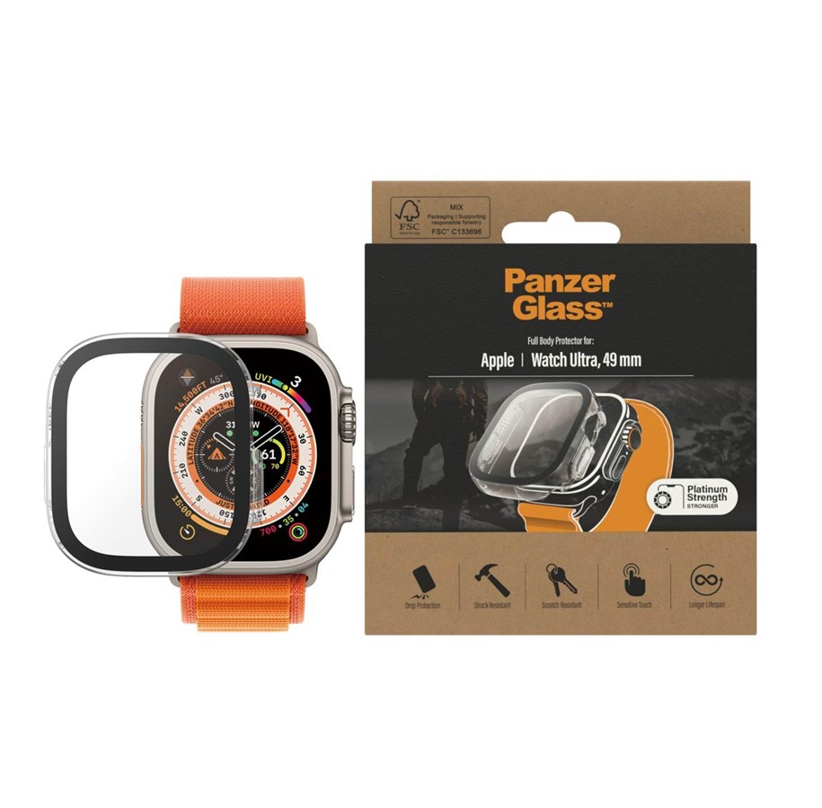 Smartwatch - Accessories - PanzerGlass Screen Protector Full Body Apple Watch Ultra 2 | Ultra | 49mm | Transparent - PANZER3677