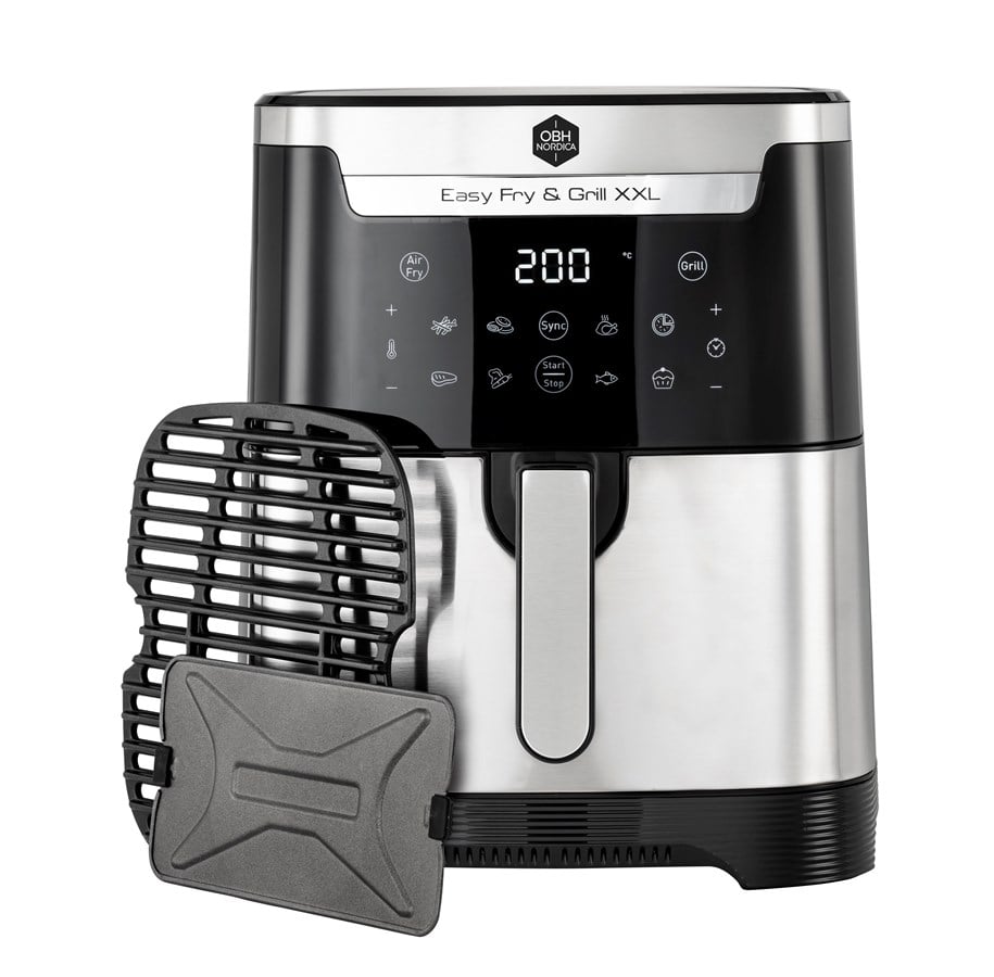 Heißluftfritteusen - OBH Nordica Easy Fry  & Grill XXL 2in1 Silver AG801DS0 - AG801DS0