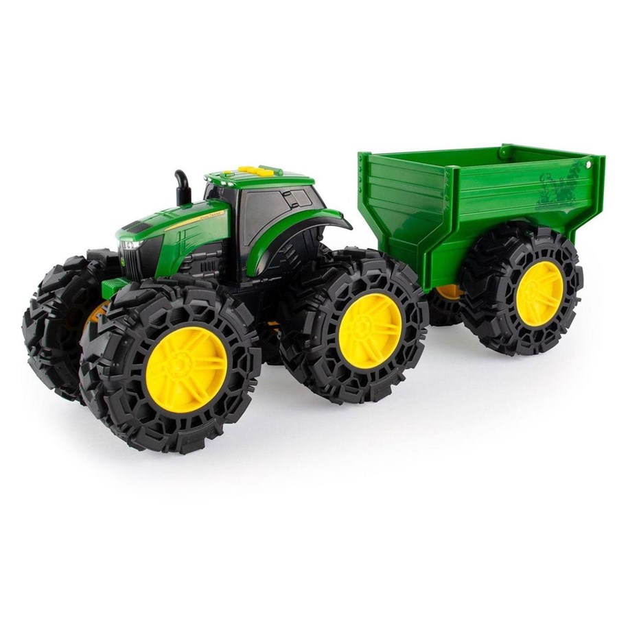 Spielzeugauto - Tomy John Deere - Lights & Sounds Tractor with Wagon - 0036881473534