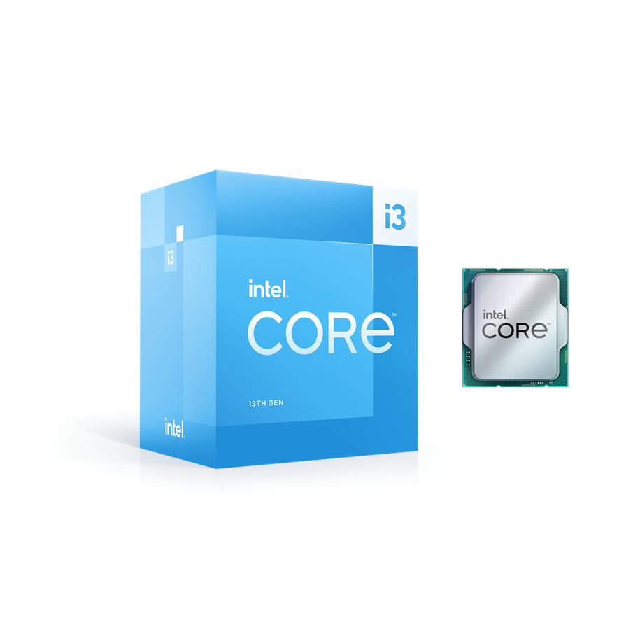 CPU - Intel Core i3-13100 Raptor Lake CPU - 4 Kerne - 3.4 GHz - Intel LGA1700 - Intel Boxed (mit Kühler) - BX8071513100
