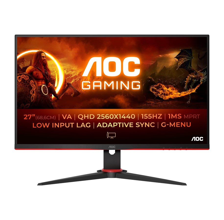 Monitor - 27" AOC Gaming Q27G2E/BK - 2560x1440 (QHD) - 155Hz - VA - Q27G2E/BK