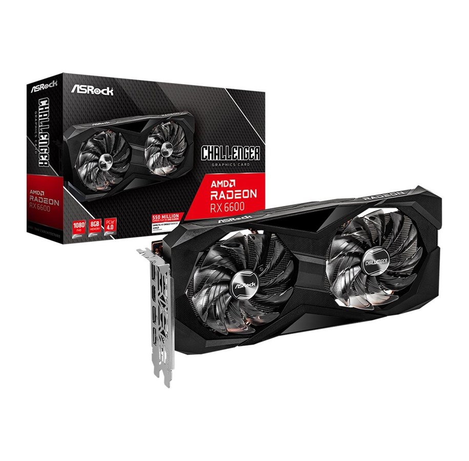 Grafikkarte - ASRock Radeon RX 6600 Challenger D - 8GB GDDR6 RAM - Grafikkarte - 90-GA2RZZ-00UANF