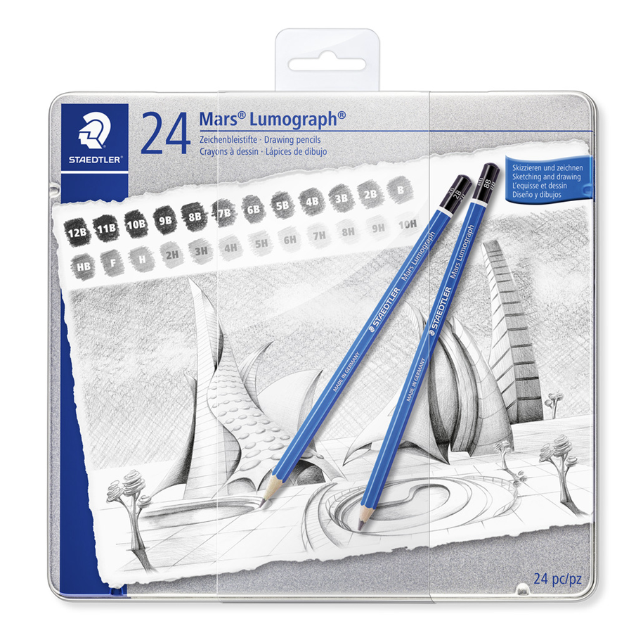 Hobby-Zubehör - Staedtler Pencil Mars Lumograph x24 100% PEFC - 100 G24