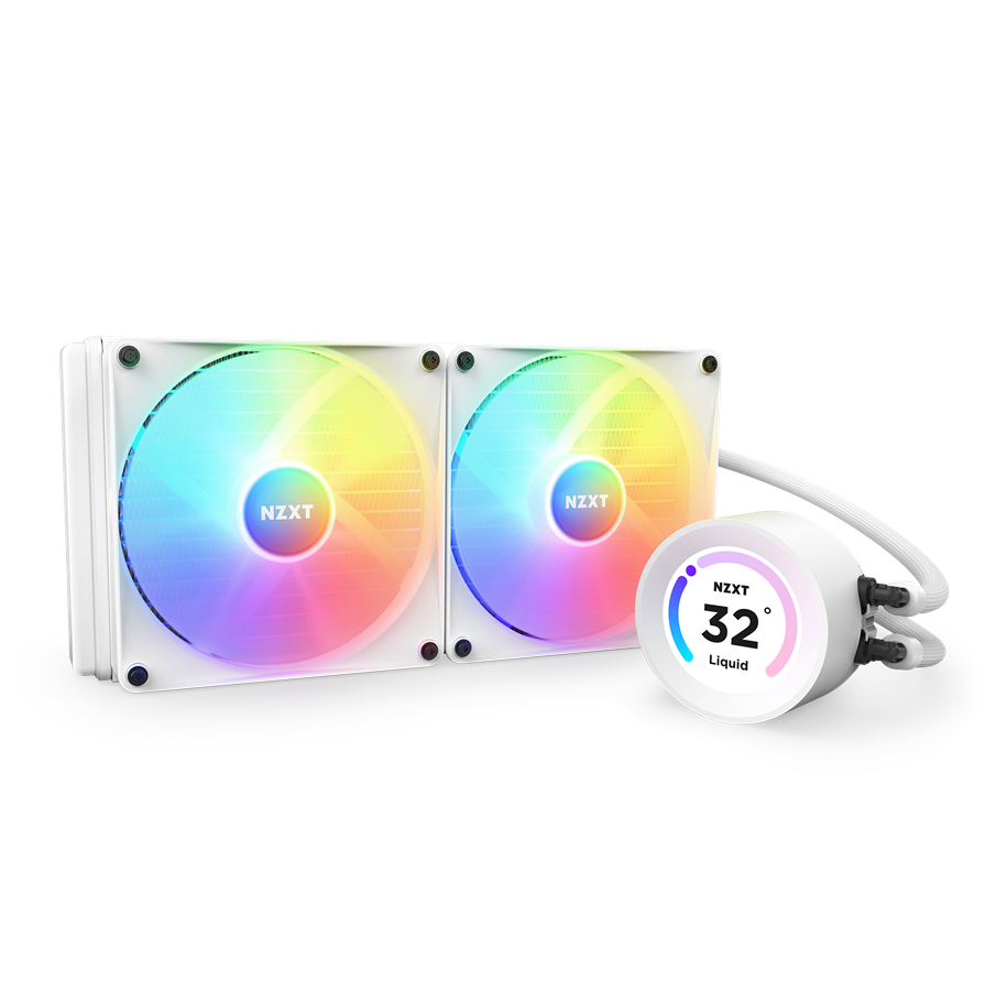 CPU Kühler - NZXT Kraken Elite 280 White RGB - CPU-Wasserkühlung - Max 32 dBA - RL-KR28E-W1