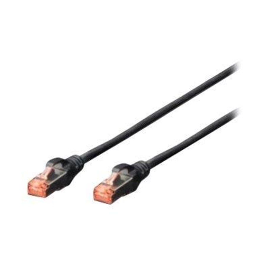 Netzwerk - Kabel - DIGITUS patch cable - 25 cm - black RAL 9005 - Schwarz - 0.25m - DK-1644-0025/BL