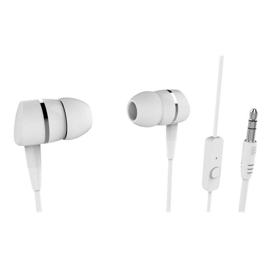 Kopfhörer/Headsets - Vivanco In-Ear Plugin Smartphone Headset White - 38010