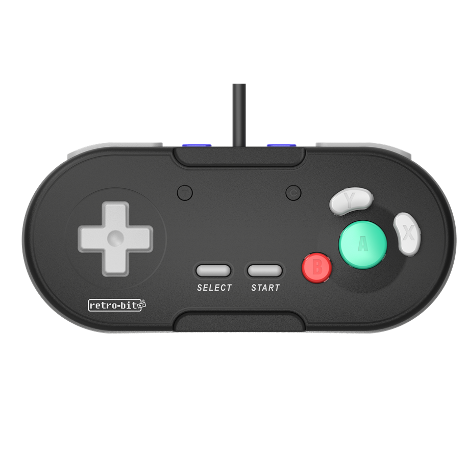 Gaming Zubehör - Retro-Bit Legacy GC Wired Pad Black - Wired Controller - Nintendo GameCube - RET00332