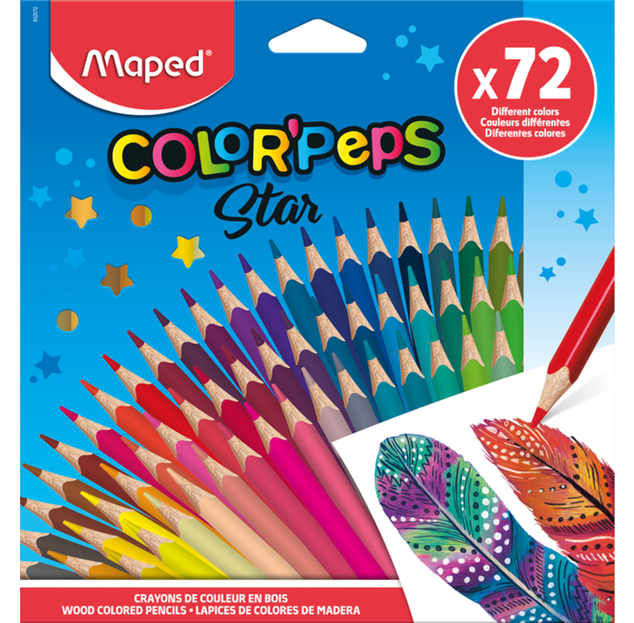 Utensilien zum Schreiben und Zeichnen - Maped Color'Peps Star Colour pencils x72 - 832072