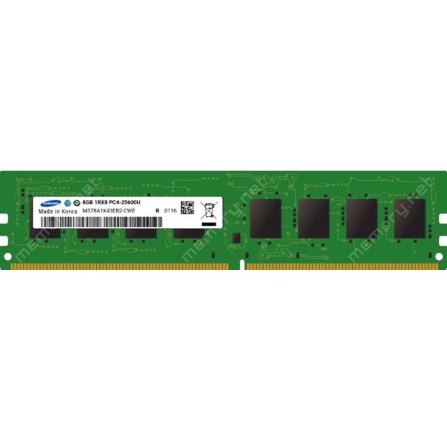 RAM - Samsung - DDR4 - module - 8 GB - DIMM 288-pin - 3200 MHz / PC4-25600 - unbuffered - M378A1K43EB2-CWE